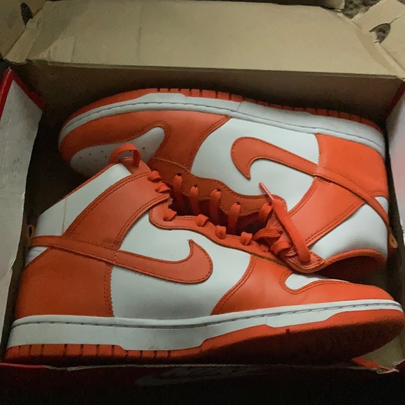 Nike 1s high orange dunks